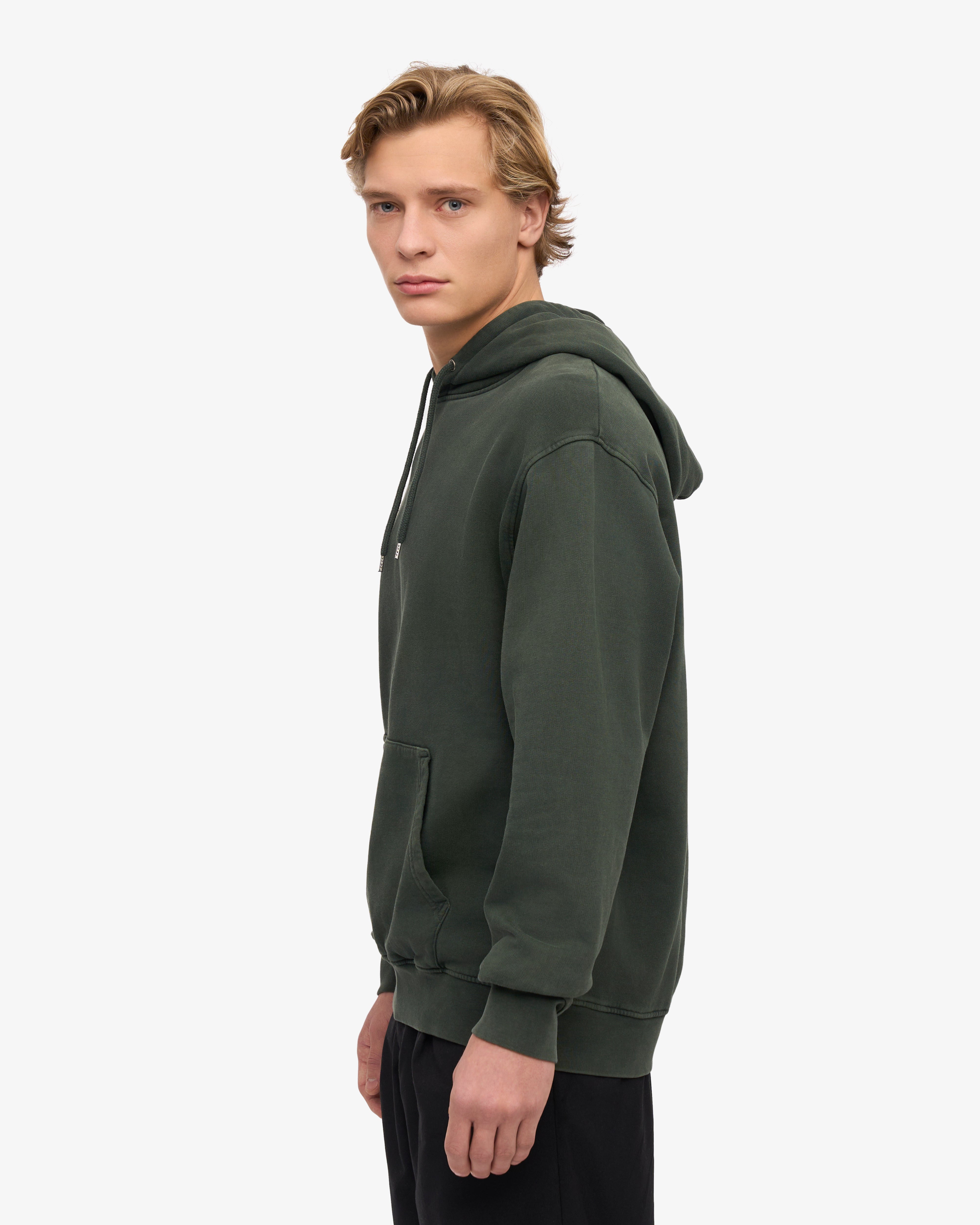 Organic Cotton Classic Hoodie - Midnight Forest Green for Men & Women | Cozy Loungewear & Outdoor Activities
