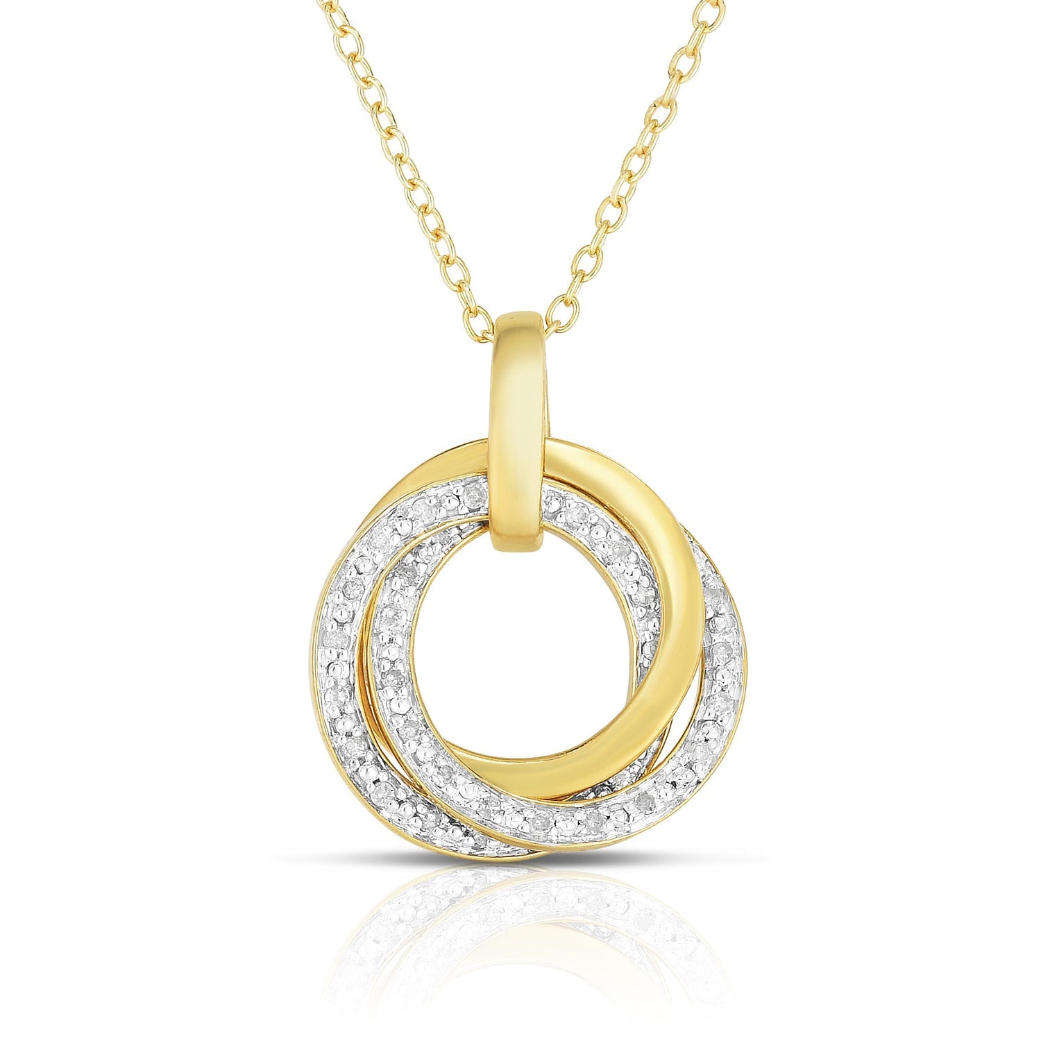 14K Gold Diamond Circle Pendant Necklace for Women - Elegant Minimalist Jewelry Gift for Birthday, Anniversary & Valentine's Day | Perfect for Everyday Wear & Special Occasions