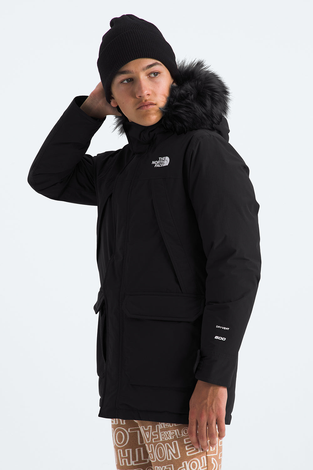 The North Face Boys' McMurdo Parka Jacket - Waterproof Winter Coat, Size 10, Black - Perfect for Snowy Adventures & Cold Weather School Days