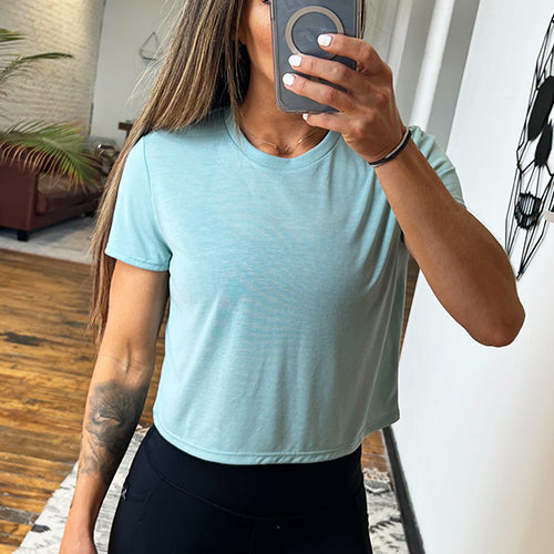 Basic Cropped Tees for Women - Soft Cotton Short Sleeve T-Shirts | Casual Summer Outfits, Streetwear, Layering Essentials