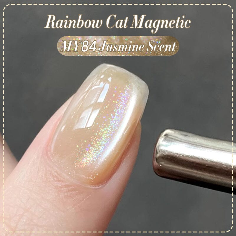 Magnetic Gel Nail Polish - Water Light Cat MY84 Jasmine Scented 10ml UV LED Soak Off Nail Art Polish for Salon & Home Manicure
