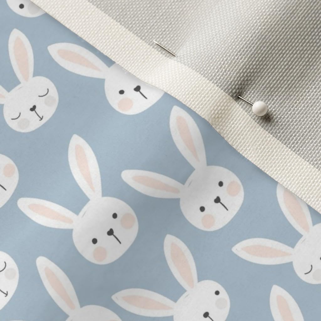 Spring Bunny Friends Easter Garden Animals Printed Upholstery Velvet Fabric by The Yard - Home Decor, Apparel & DIY Crafts for Easter Decorations, Pillow Covers, Curtains and Clothing