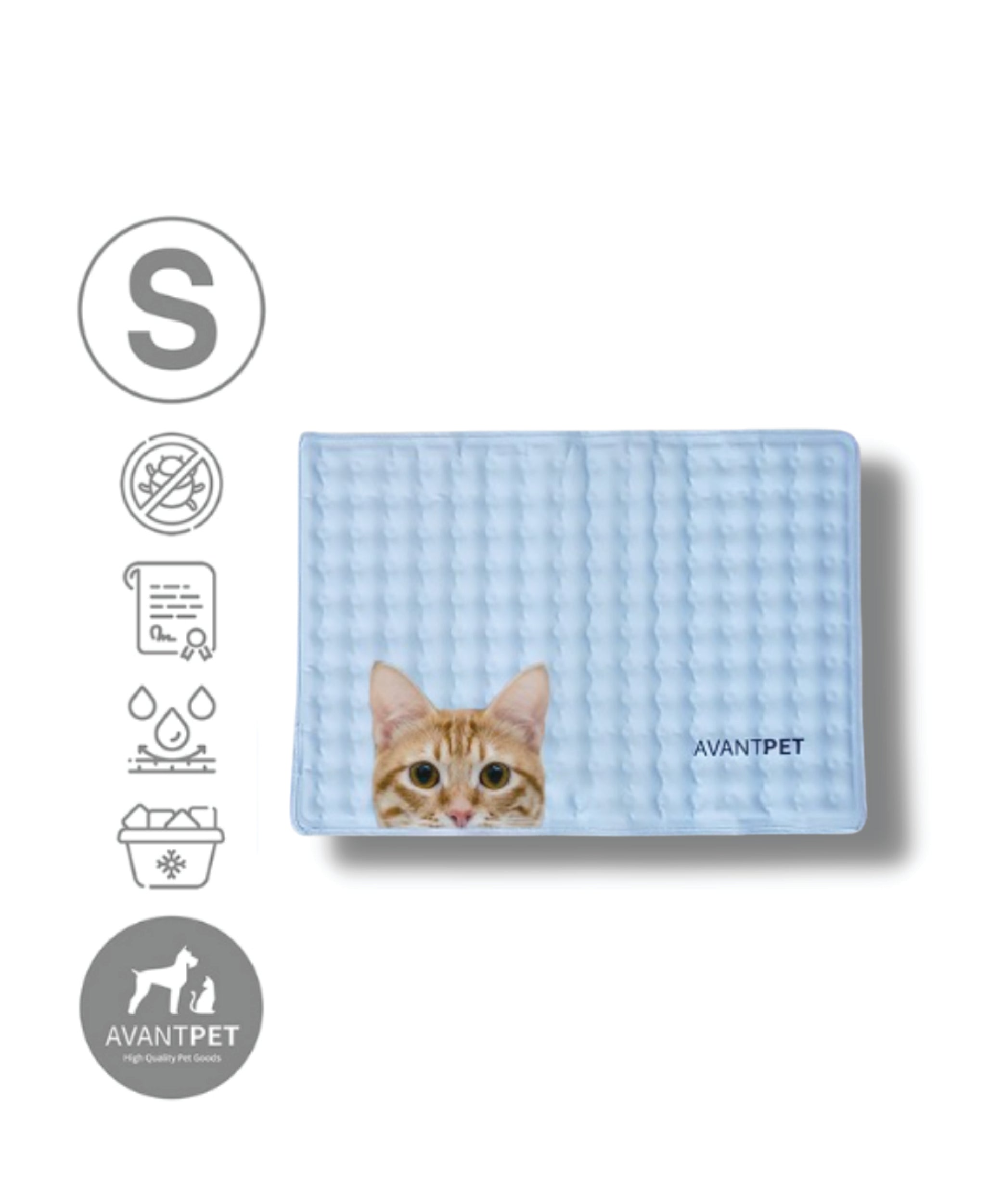 Premium Cooling Mat for Short Hair Cats - Self Cooling Gel Pad for Hot Weather - Perfect for Indoor & Outdoor Use, Travel, and Vet Visits