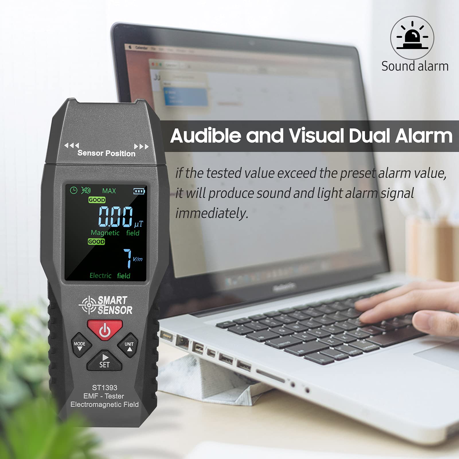 Smart Handheld EMF Meter - Mini Digital LCD Electromagnetic Field Radiation Detector Tester for Home, Office & Ghost Hunting | Portable EMF Reader for Electrical Safety Testing