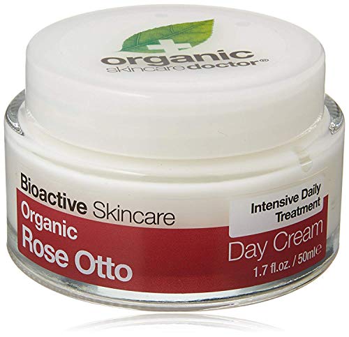 Organic Doctor Rose Otto Day Cream - 1.7 Fl Oz | Hydrating & Anti-Aging Facial Moisturizer for Dry & Sensitive Skin | Perfect for Daily Skincare Routine & Makeup Prep