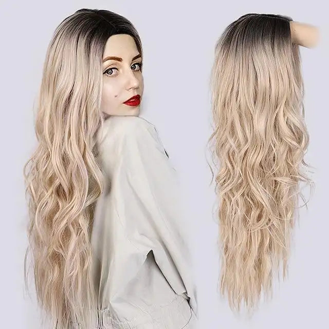 Danity Long Wavy Wig - Natural Looking Synthetic Hair Extensions for Women | Perfect for Cosplay, Daily Wear & Special Occasions