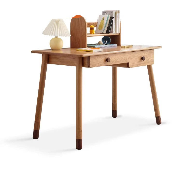 Solid Oak Adjustable Study Desk for Kids - Sturdy Kraft Table with Height Adjustment - Perfect for Homework, Drawing & Online Learning