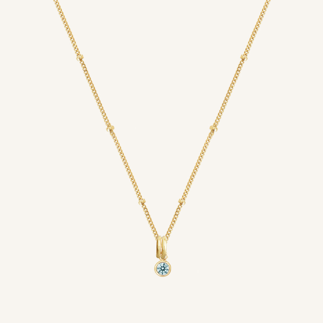 Birthstone Charm Necklace - Personalized Aura Jewelry for Women - Perfect Gift for Birthday, Anniversary & Mother's Day - Elegant Everyday Wear & Special Occasions