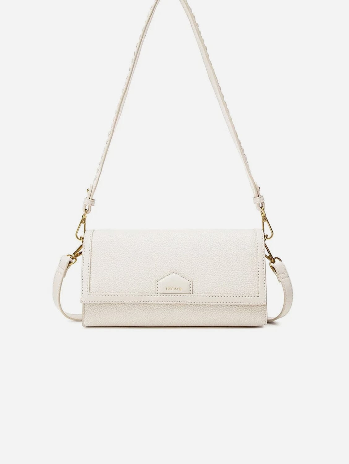 Krista Vegan Leather Shoulder Bag for Women | Coconut Cream Pebbled Crossbody Purse - Perfect for Work, Travel & Everyday Use