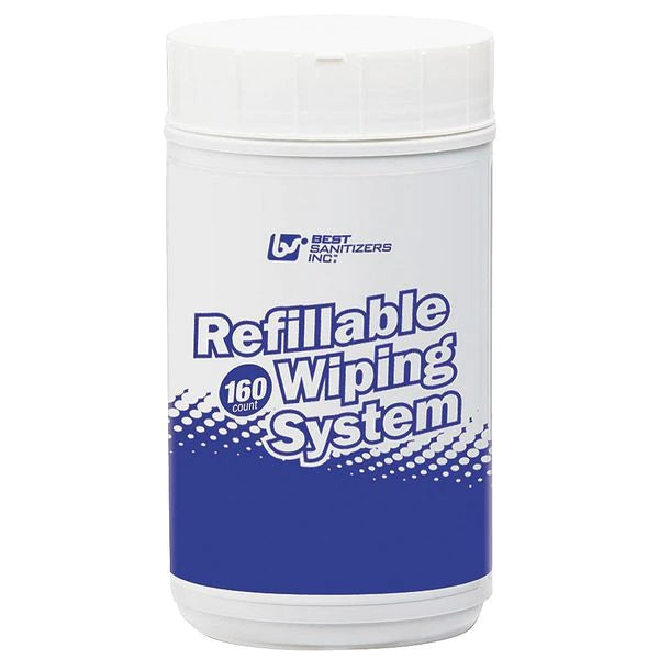 Best Refillable Wiping System with 6 Canisters - Eco-Friendly Cleaning Solution for Home, Office & Baby Care