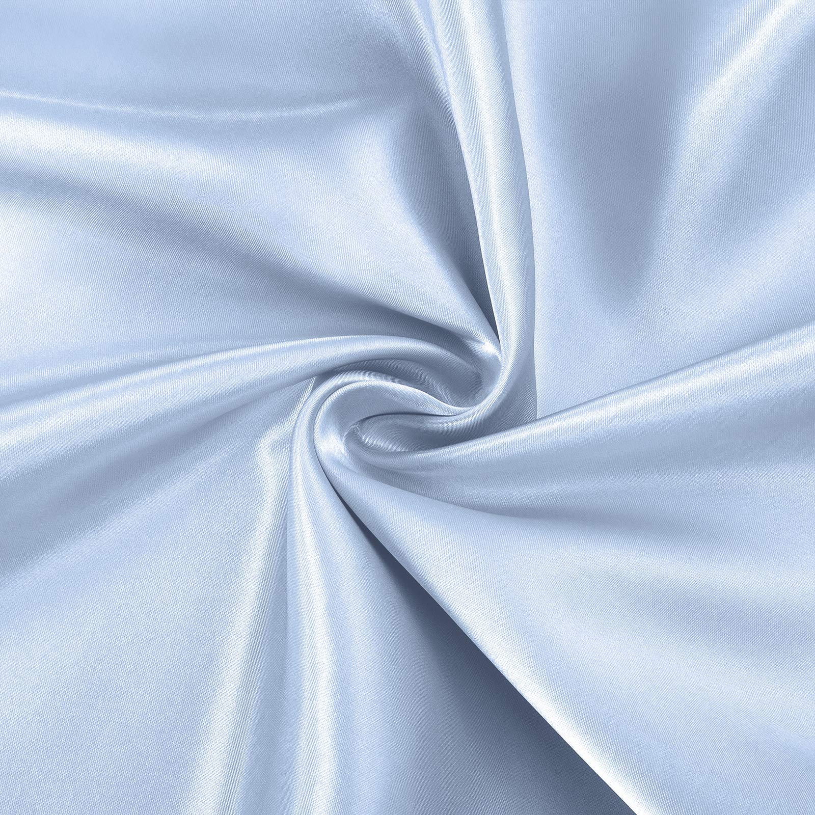 SiinvdaBZX 4-Piece Extra Deep Pocket Satin Sheet Set - Queen Size Ultra Soft Silky Baby Blue Bed Sheets for 18-24 Inch Mattress | Luxury Bedding for Master Bedroom, Guest Room & Hotel Use