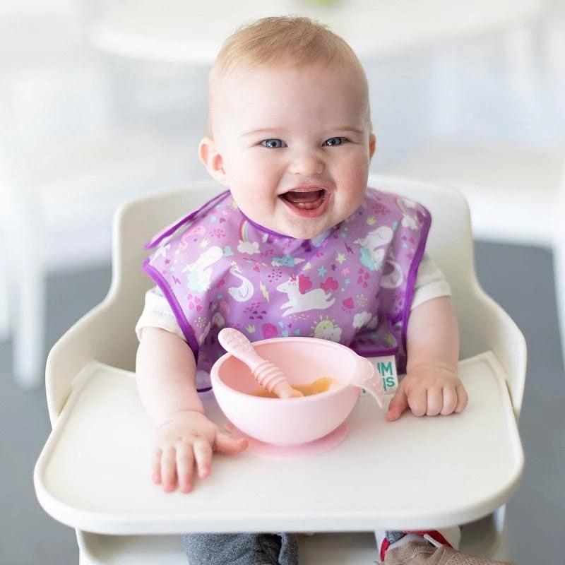 Bumkins SuperBib 3 Pack - Waterproof Baby Bibs for Messy Eaters | Soft, Adjustable & Easy Clean Feeding Bibs for Infants & Toddlers | Perfect for Meal Time, Daycare & Travel
