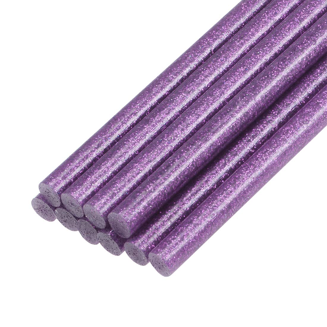 uxcell Mini Hot Glue Sticks for Glue Gun - 0.27-inch x 4-inch Purple Glitter (10pcs) - Perfect for DIY Crafts, Scrapbooking & Home Repairs