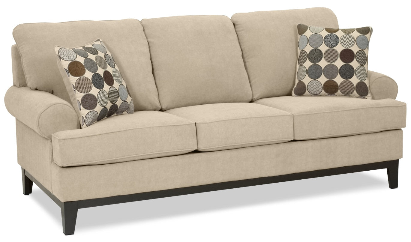 Crizia Modern Mocha Sofa - Stylish Living Room Furniture for Small Spaces & Apartments | Comfortable & Durable Lounge Seating