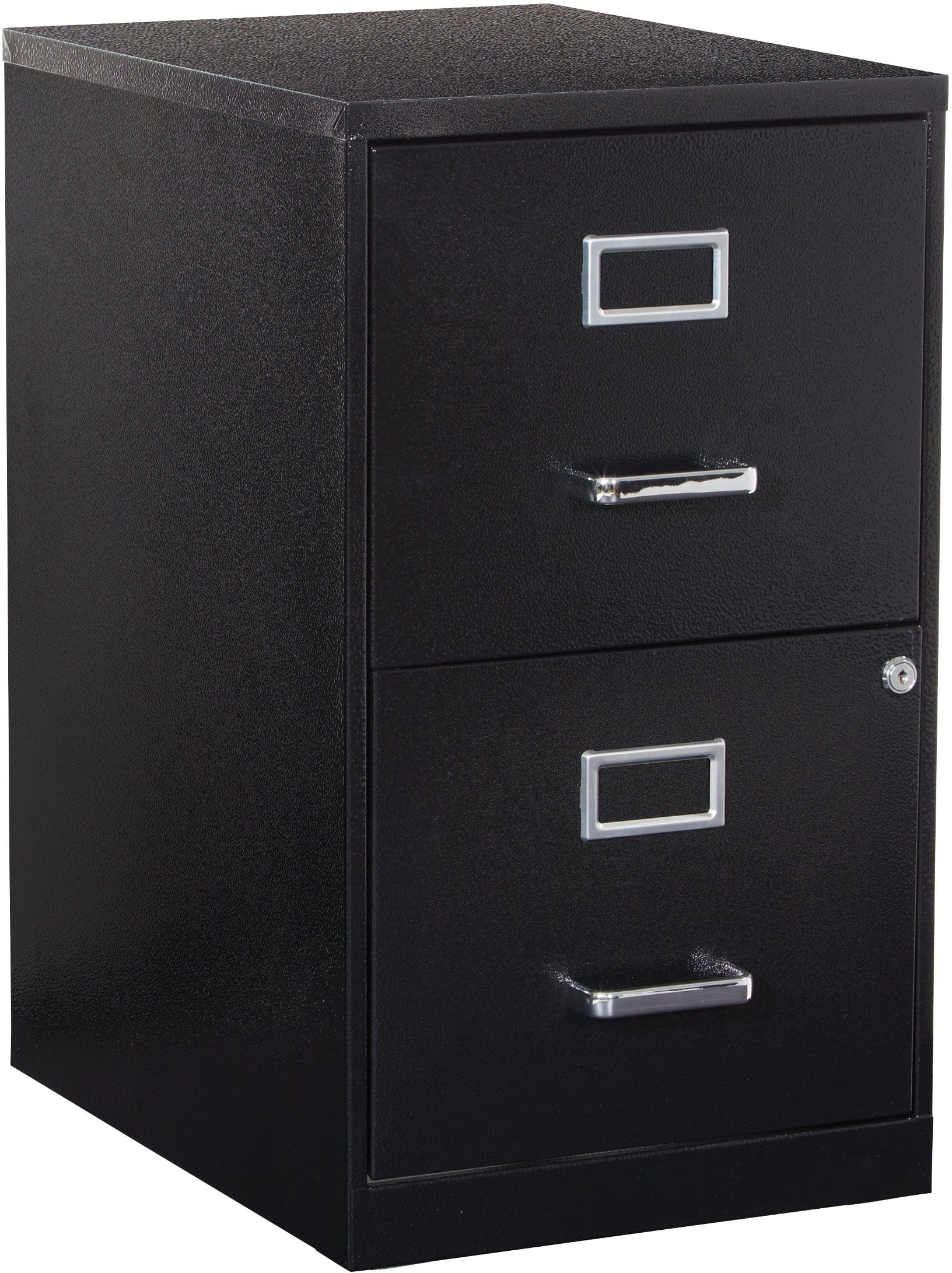 Office Star 2-Drawer Metal File Cabinet - Letter Size, Black, Heavy Duty Steel Storage for Documents & Folders - Perfect for Home Office, School, or Workplace Organization
