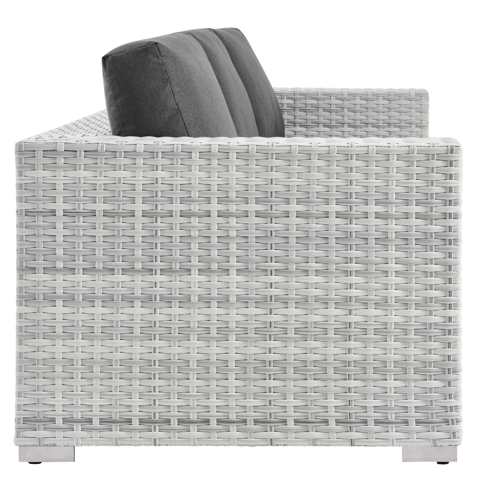 Convene 6-Piece Outdoor Patio Furniture Set - Durable Wicker Rattan Sofa Sectional with Coffee Table - Perfect for Garden, Backyard, Poolside & Terrace Relaxation