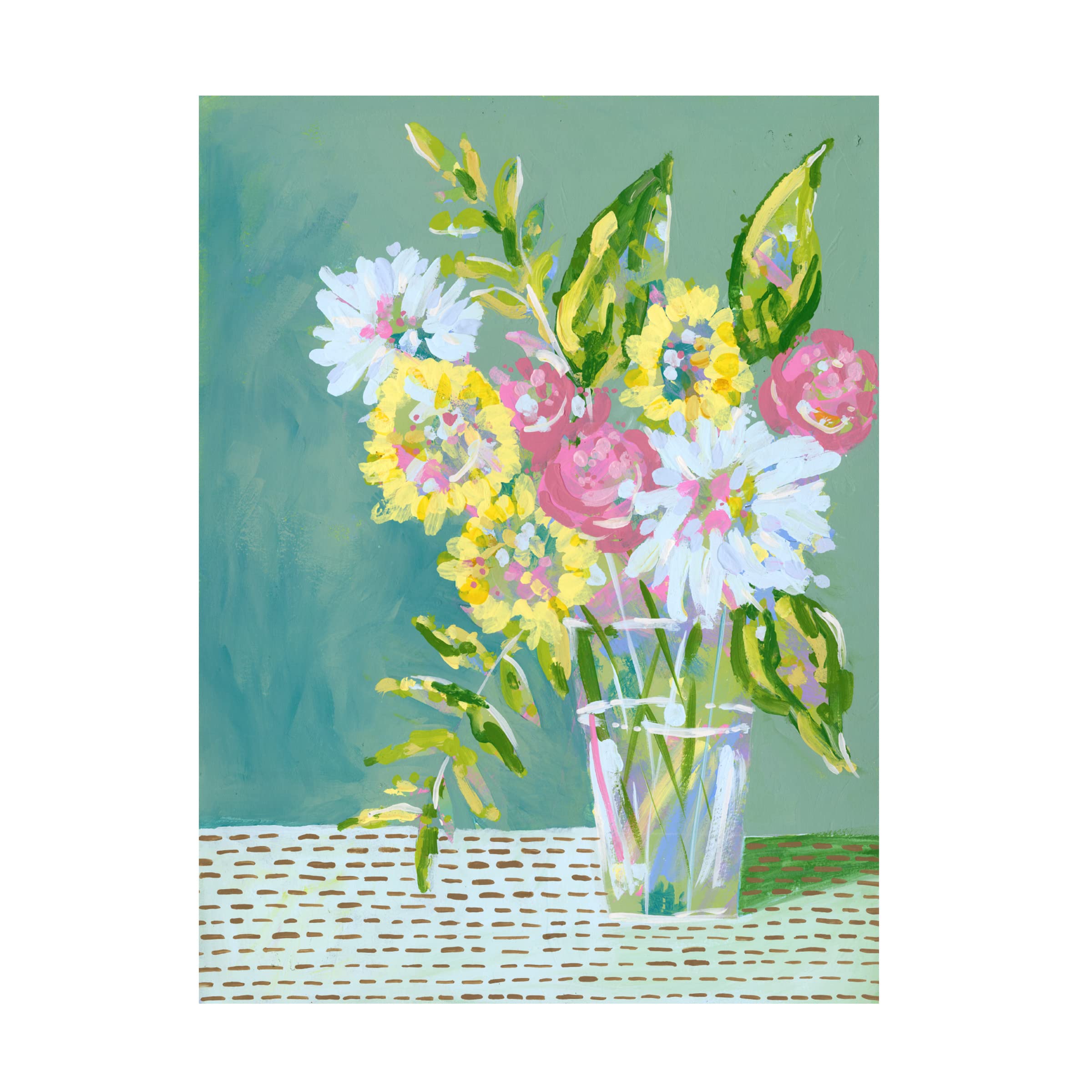 Trademark Fine Art 'Pastel Blossoms I' Canvas Wall Art by Regina Moore - Floral Painting for Living Room, Bedroom & Office Decor