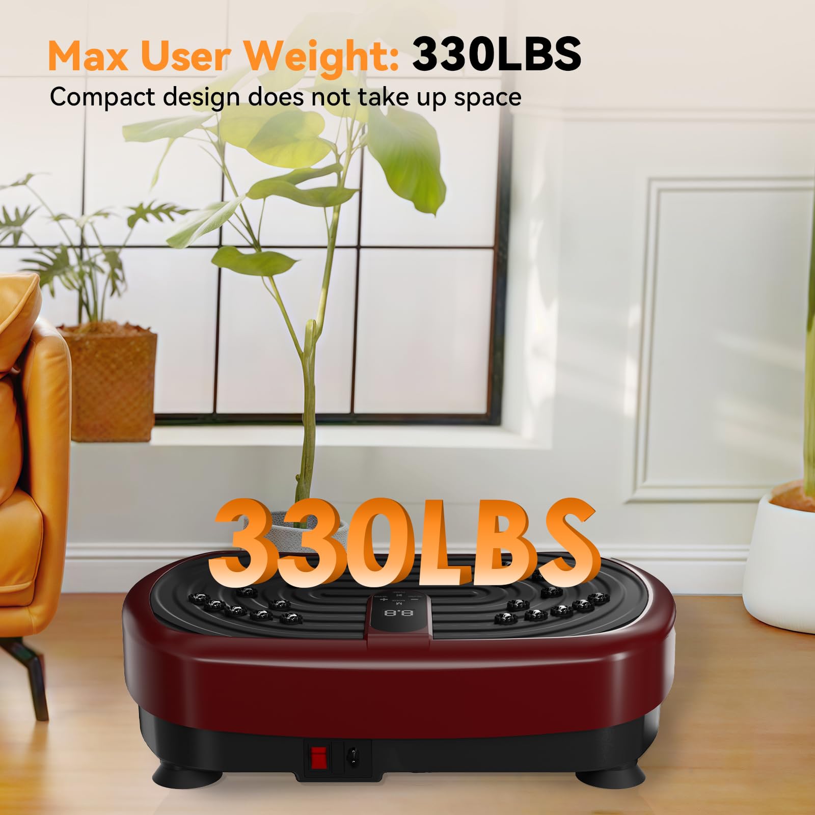 UCIN Vibration Plate Exercise Machine for Weight Loss & Lymphatic Drainage - 330 Lbs Capacity Home Fitness Platform with Resistance Bands & Pilates Ball - Perfect for Home Workouts, Toning & Detox
