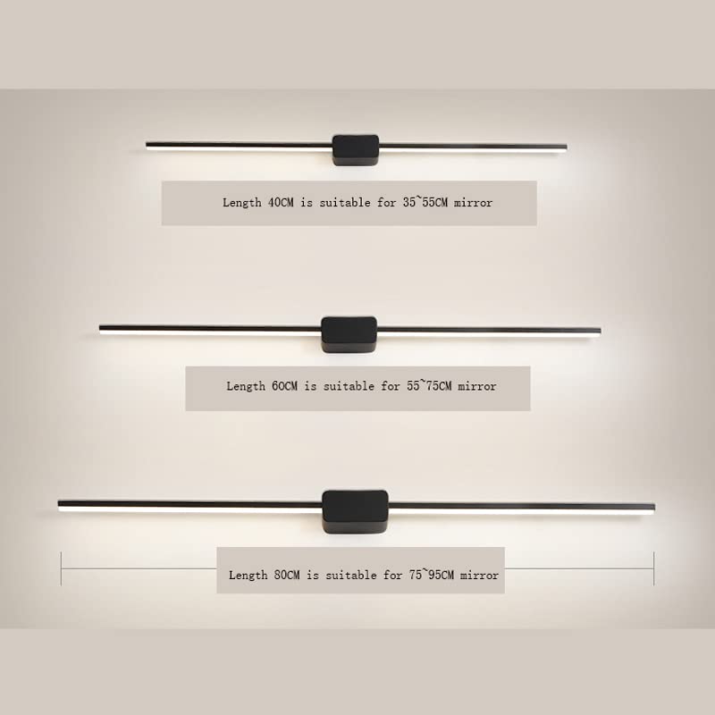 Modern LED Vanity Light for Bathroom - Dimmable Acrylic Wall Sconce Fixture in White/Black - Perfect for Makeup Dressing Table & Mirror Lighting (Ideal for Bathroom, Bedroom, and Spa Decor)