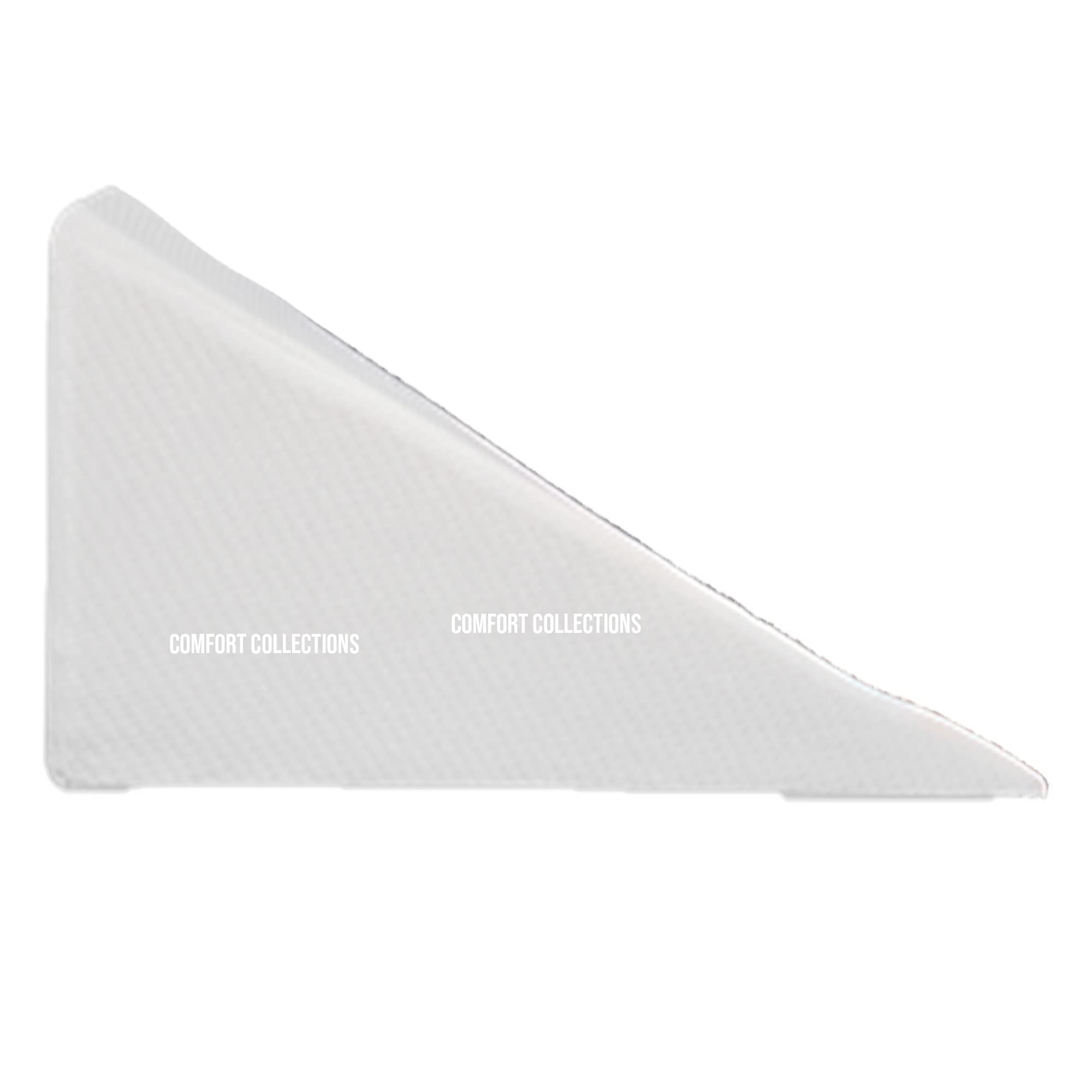 Orthopedic Bed Wedge Pillow for Back Pain Relief & Acid Reflux - Memory Foam Support with Removable Washable Quilted Cover (White) - Perfect for Sleeping, Reading & Post-Surgery Recovery
