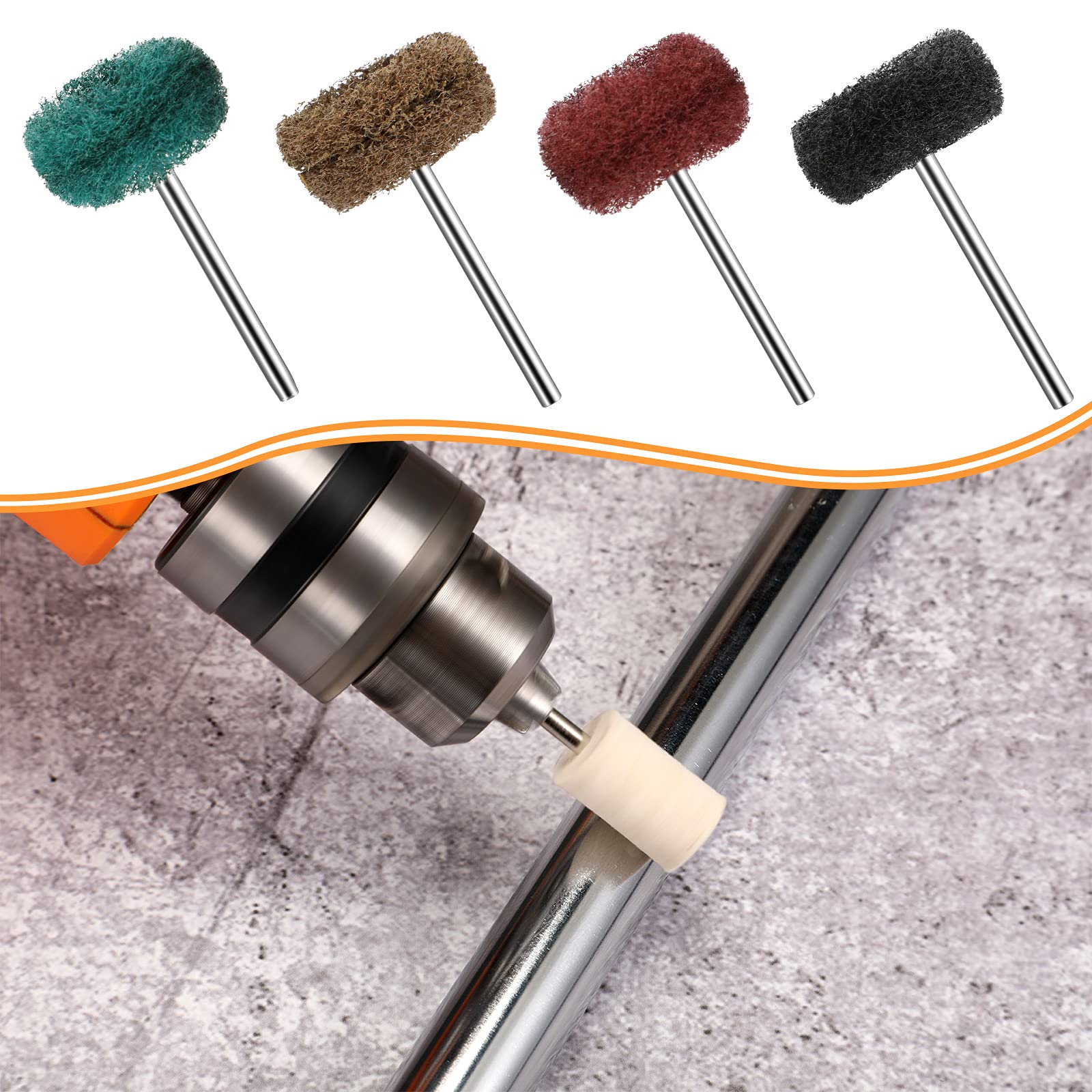 58-Piece Buffing Wheel Kit for Drill & Rotary Tools - Mini Polishing Buffer Wheels for Jewelry, Watches & Metal - Abrasive Buffing Set for DIY, Crafts & Professional Use