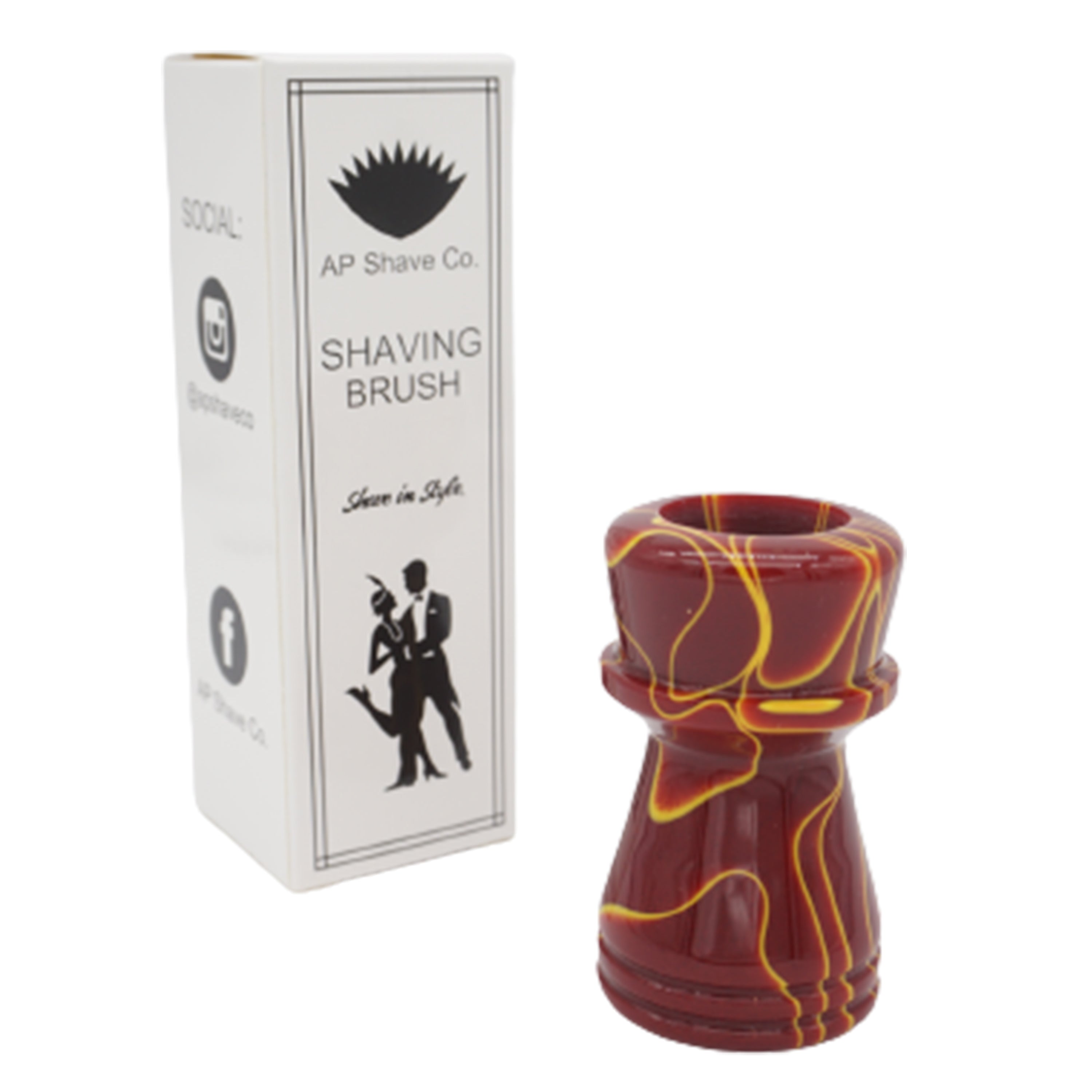 Premium Handcrafted Infrared Shaving Brush Handle - Fits 24mm & 26mm Knots - Perfect for Wet Shaving & Grooming Rituals