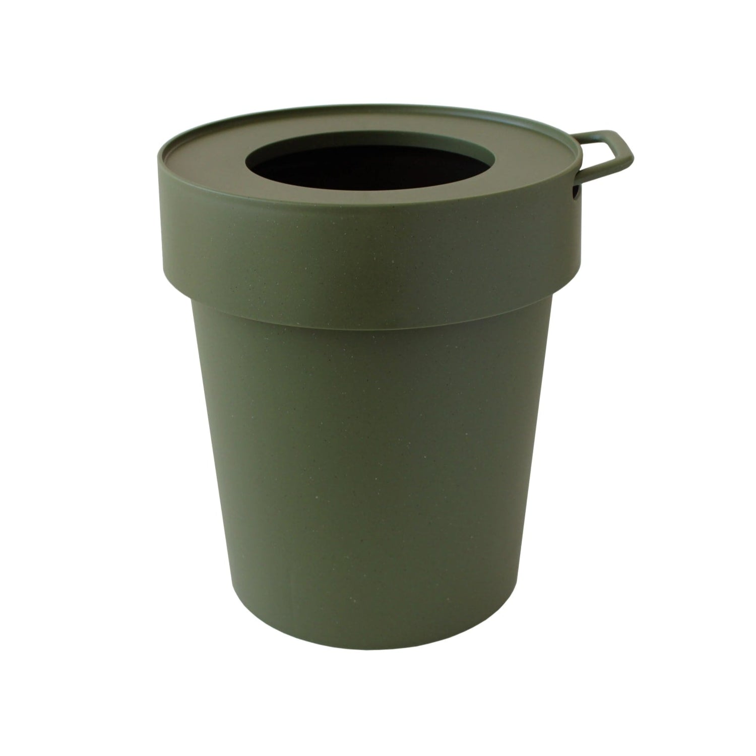 HACHIMAN KASEI 10L Khaki Kitchen Trash Can with Lid - Touch-Free Pedal Bin for Home, Office, Bathroom & Outdoor Use