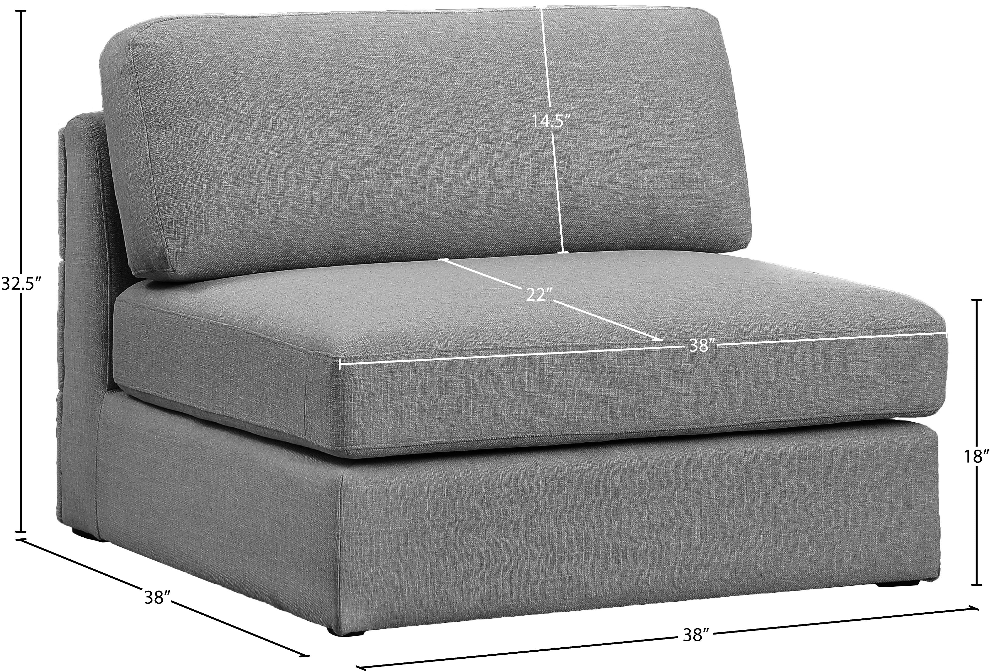 Beckham Durable Linen Textured Fabric Armless Chair - Modern Home Office & Living Room Accent Furniture for Relaxing & Decor