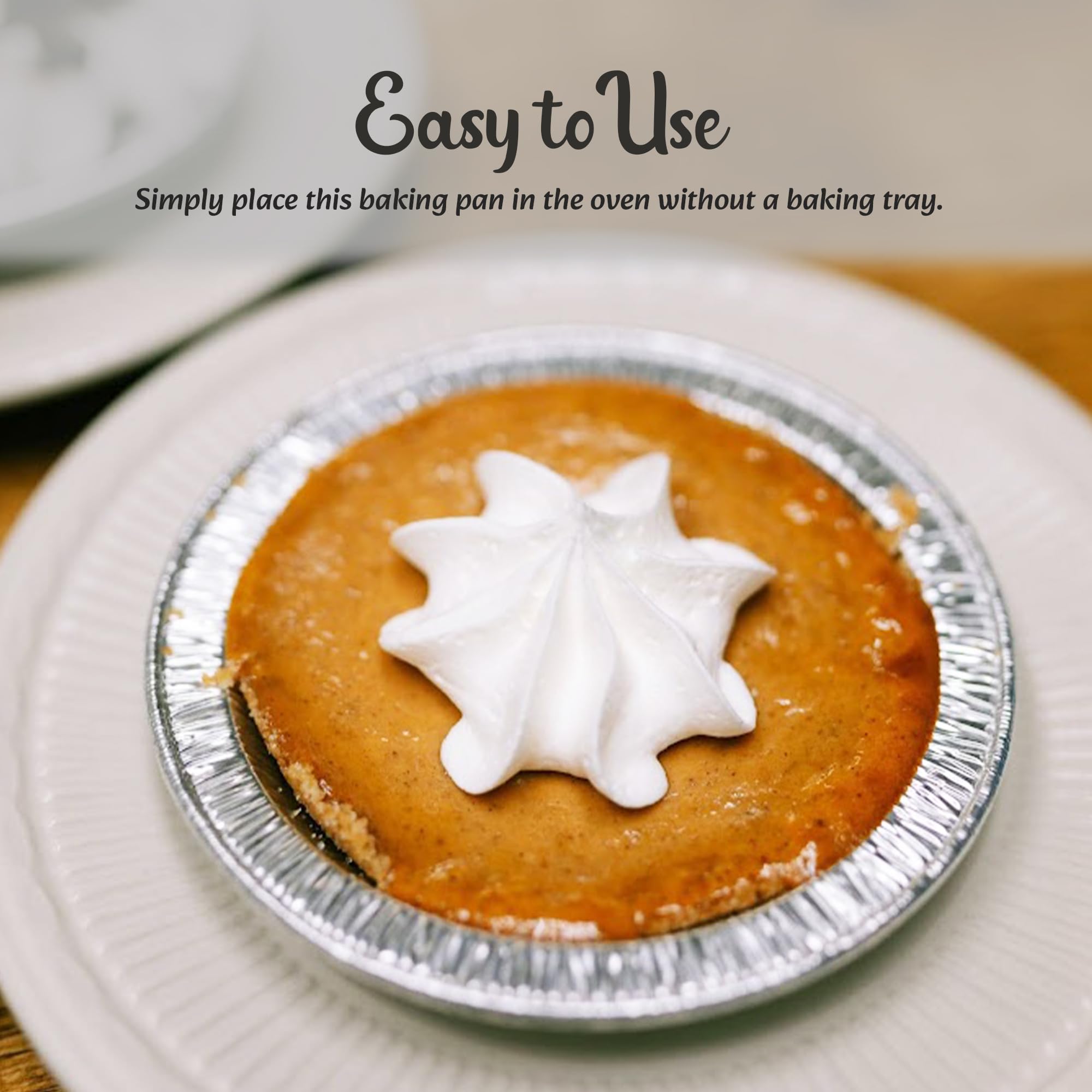 KitchenDance 5oz Disposable Aluminum Tart Pans - 50 Count Round Foil Pie Pans for Baking Pies, Tarts, Quiches | Perfect for Home Baking, Holiday Desserts & Party Food Prep