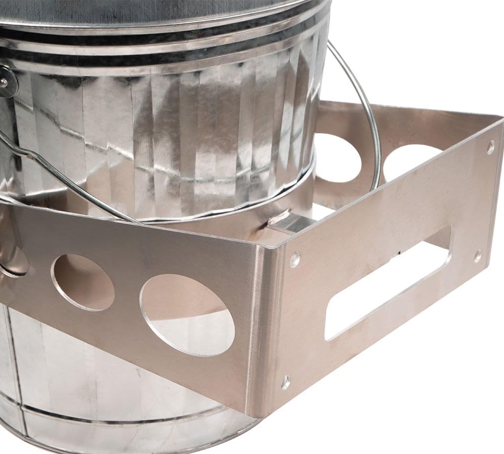 Mytee Products 4 Pack 6 Gallon Aluminum Trash Can Brackets Mount for Trucks & Trailers - Heavy Duty Mounting Holder for Galvanized Trash Cans 11-3/4
