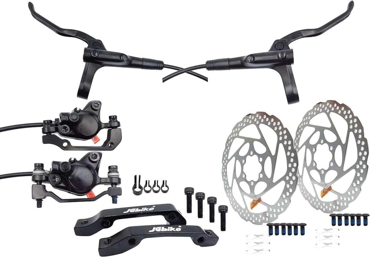 Shimano MT200 Hydraulic Disc Brake Set - Compatible with Mountain Bike, MTB, XC Trail, e-Bike & Fat Bike - Premium Upgrade Kit from Mechanical to Hydraulic Brakes - Perfect for Off-Road, Commuting & Adventure Cycling