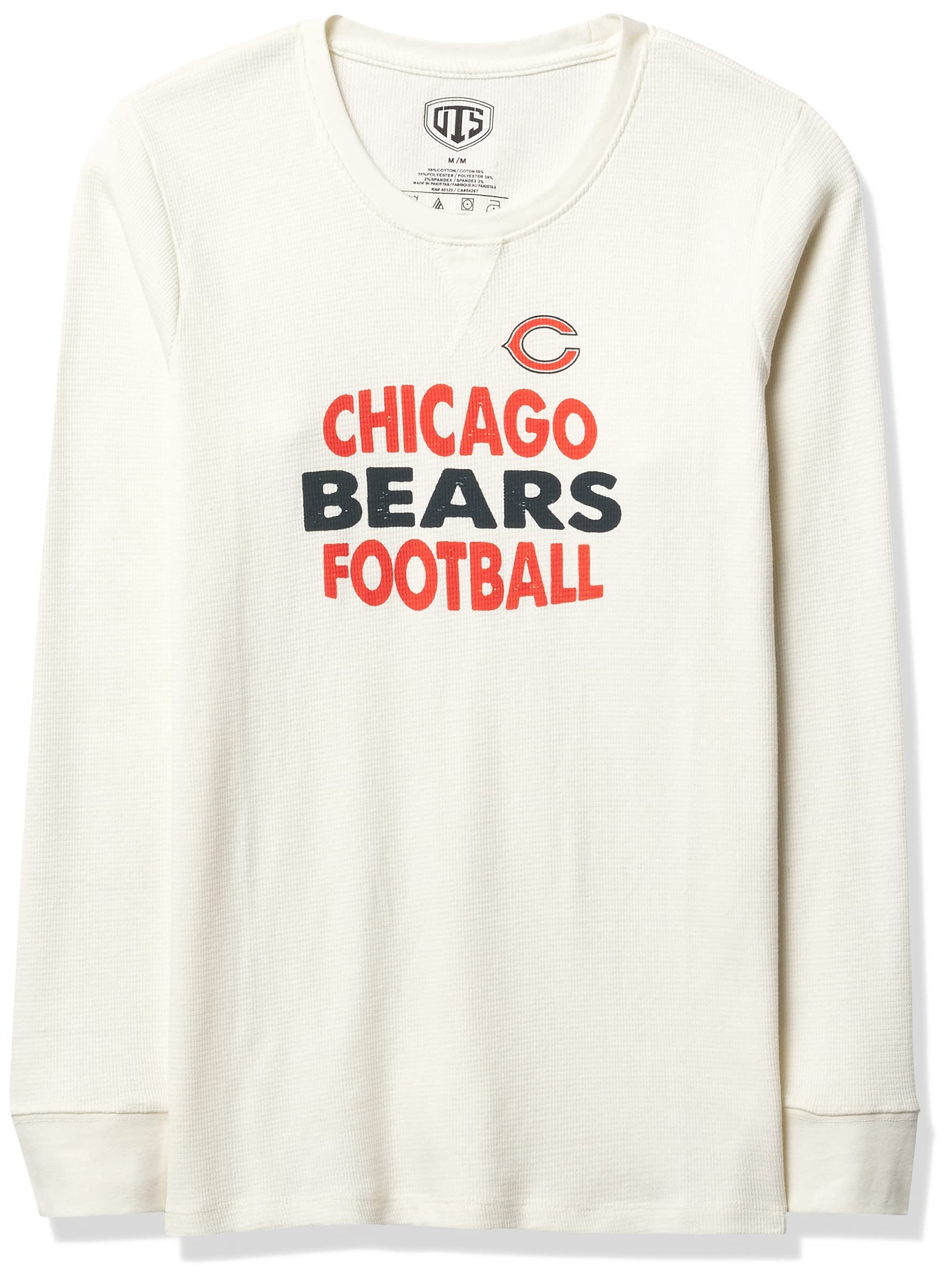 NFL Women's Oversized Long Sleeve Waffle Knit T-Shirt - Cozy Fall & Winter Casual Wear for Football Fans