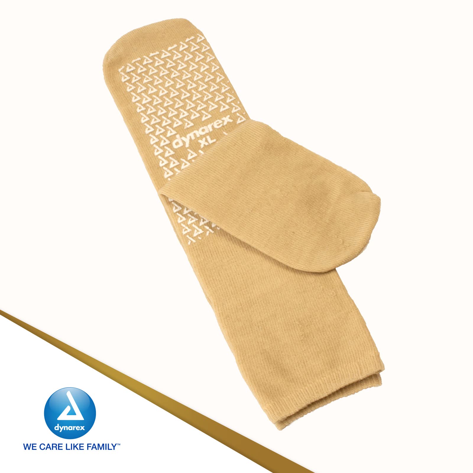 Dynarex Non-Slip Slipper Socks with Grips for Women & Men - Anti-Skid Hospital Socks with Elastic Band, Latex-Free Grip Socks (48 Pairs Bulk Pack) - Perfect for Hospital, Home Care, and Elderly Safety