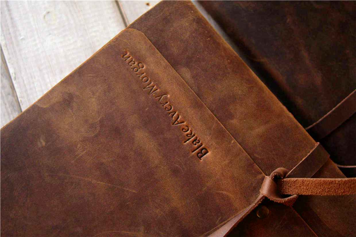 Personalized Leather Wedding Photo Album 4x6 - Handmade Customizable Guest Book for Bridal Shower, Anniversary & Couple Gifts - Perfect for Preserving Memories