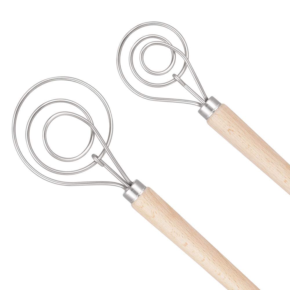 Premium Danish Dough Whisk - Hand Mixer for Bread Dough | Artisan Baking Tool | Made in Europe | Perfect for Homemade Bread, Pastries & Pizza Dough