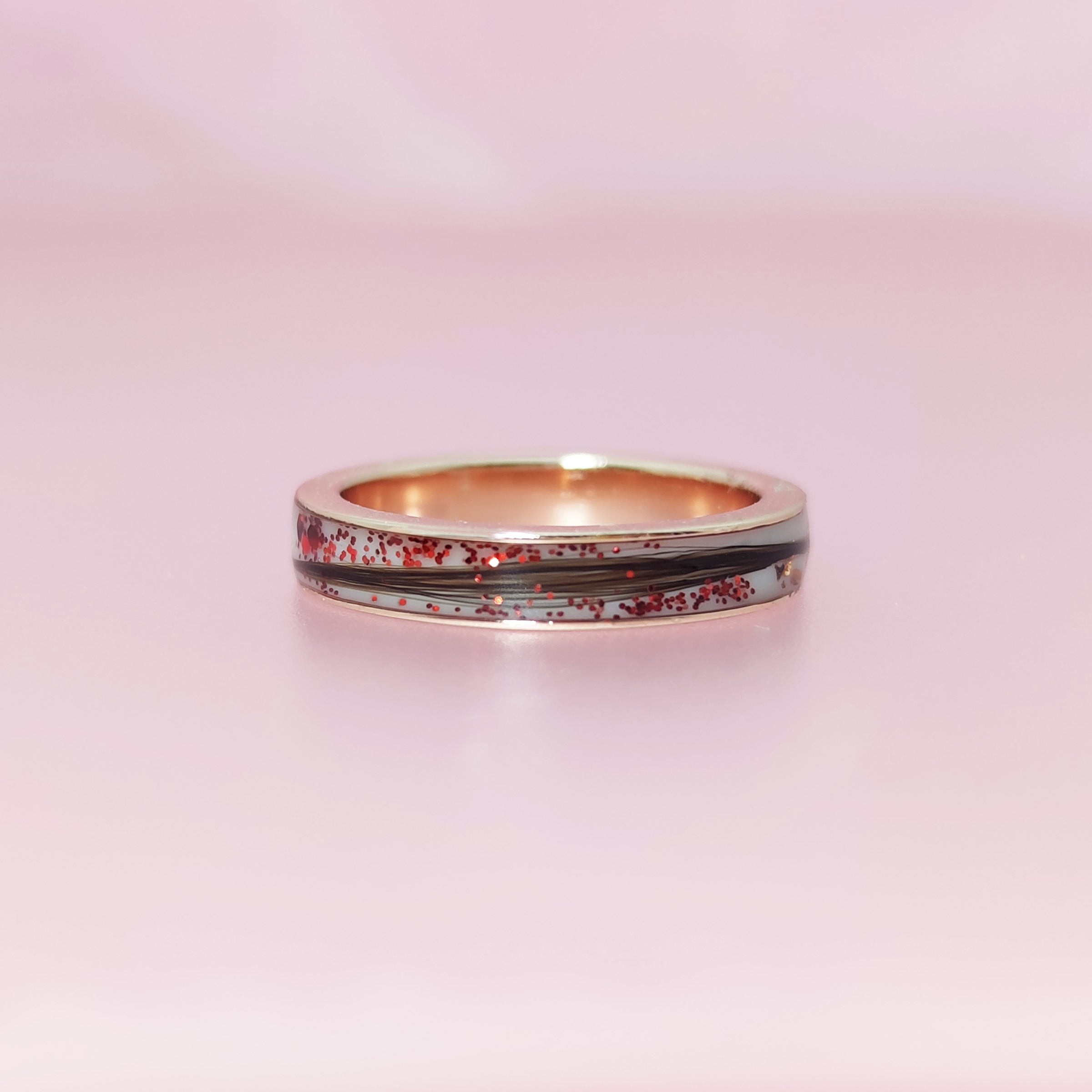 Eternal Bond Solid Gold Men's Ring 4mm Width - Perfect for Engraving Baby Hair & Breastmilk Keepsakes - Ideal for Fathers, New Dads & Cherished Memories