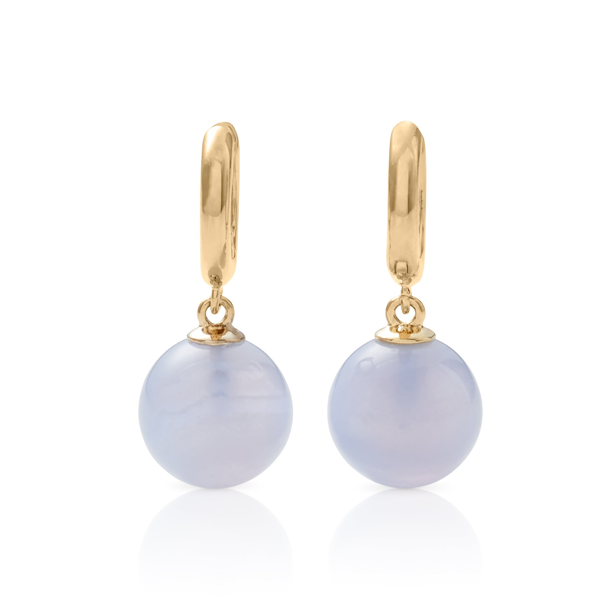 Blue Lace Agate Soho Earrings - Elegant Dangle Earrings for Women, Perfect for Office Wear, Date Night & Special Occasions