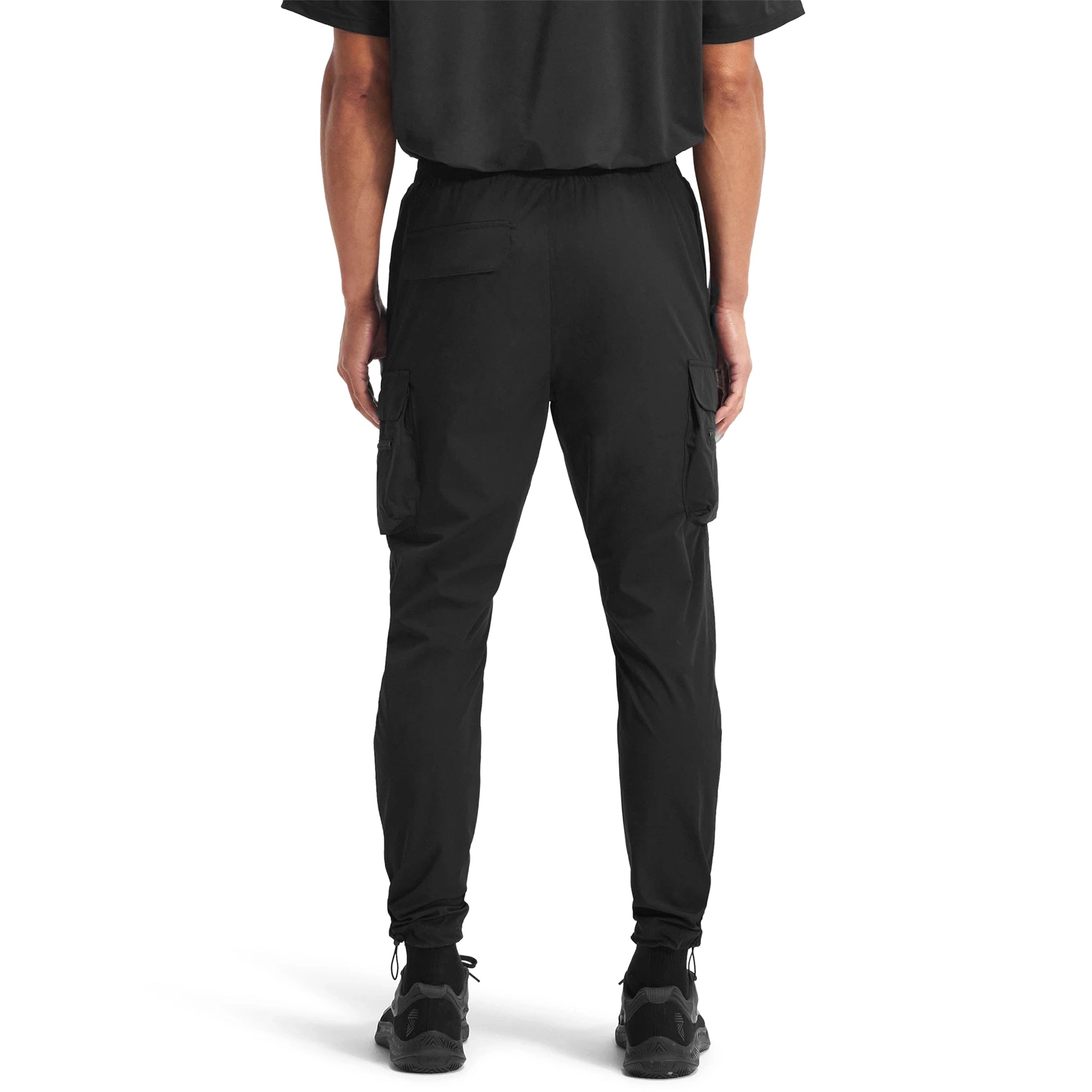 Represent 247 Black Cargo Pants for Men - Stylish Military Tactical Pants with Multiple Pockets - Perfect for Outdoor, Work, and Casual Wear