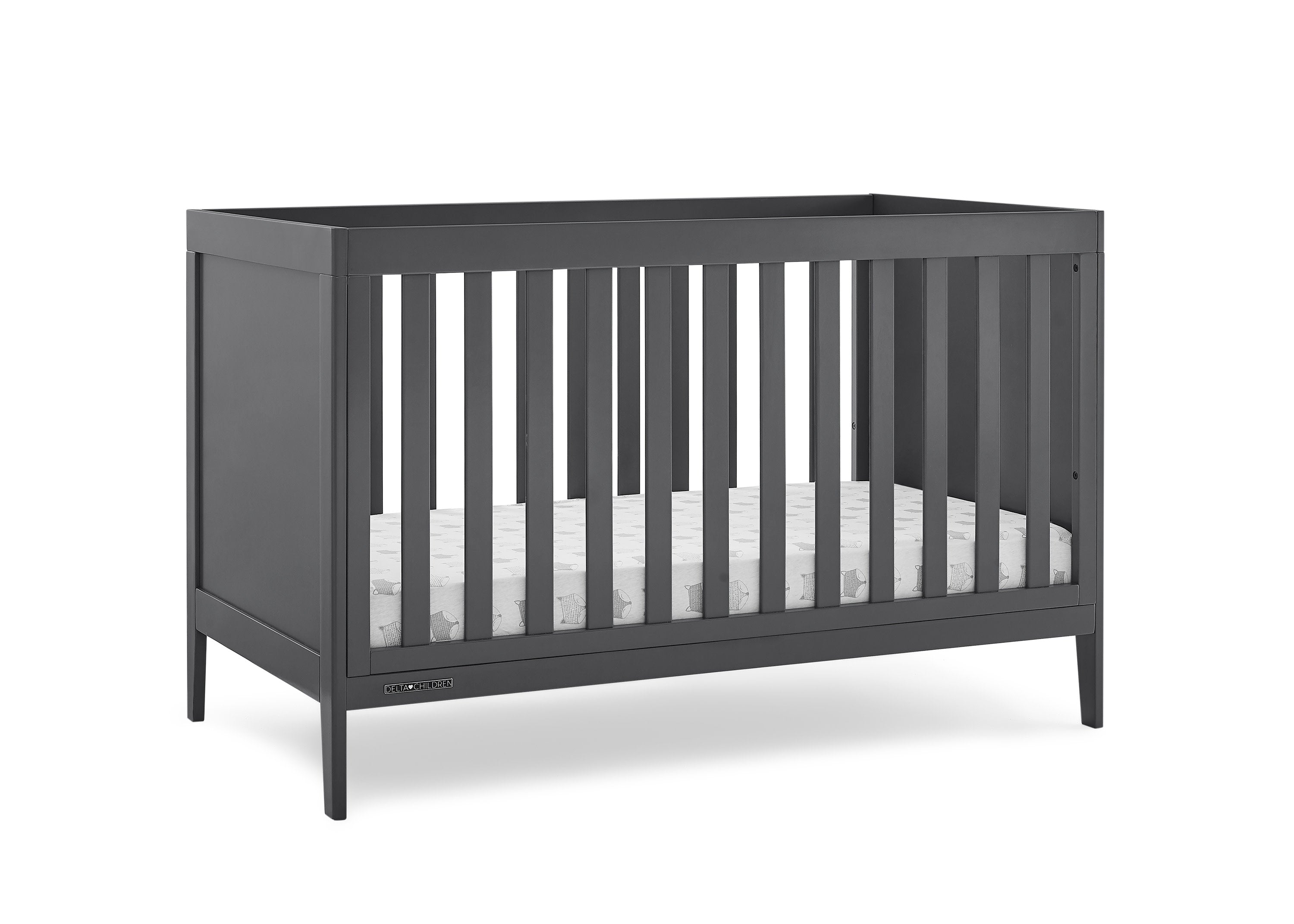 Hayes 4-in-1 Convertible Baby Crib - Toddler Bed & Daybed - Safe Nursery Furniture for Newborns to Teens | Perfect for Small Spaces & Modern Nurseries