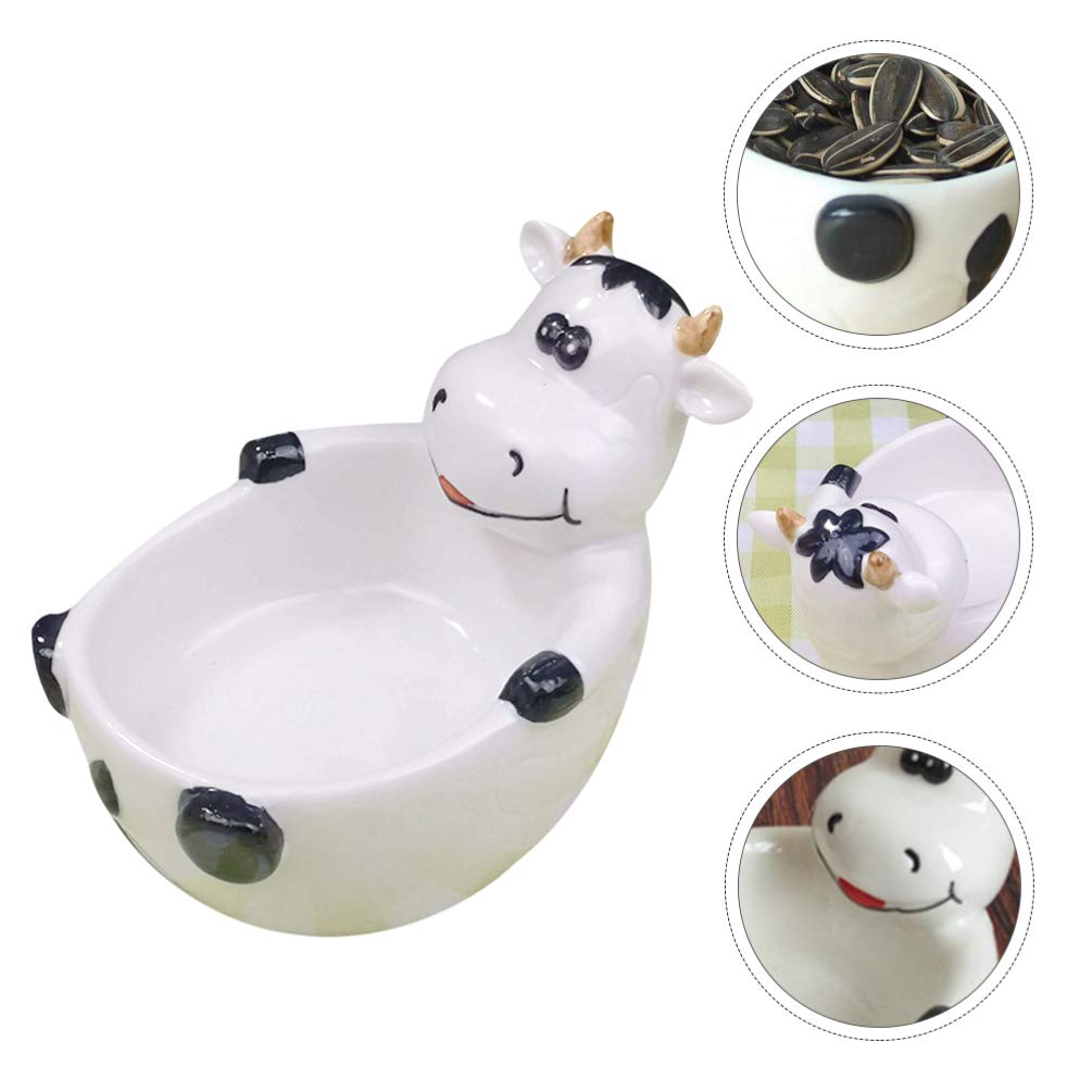 TOYANDONA Ceramic Cow Planter Succulent Pot - Farm Animal Flower Pot for Indoor Plants, Cactus, Office & Home Decor - Perfect for Desk, Windowsill & Gift Giving