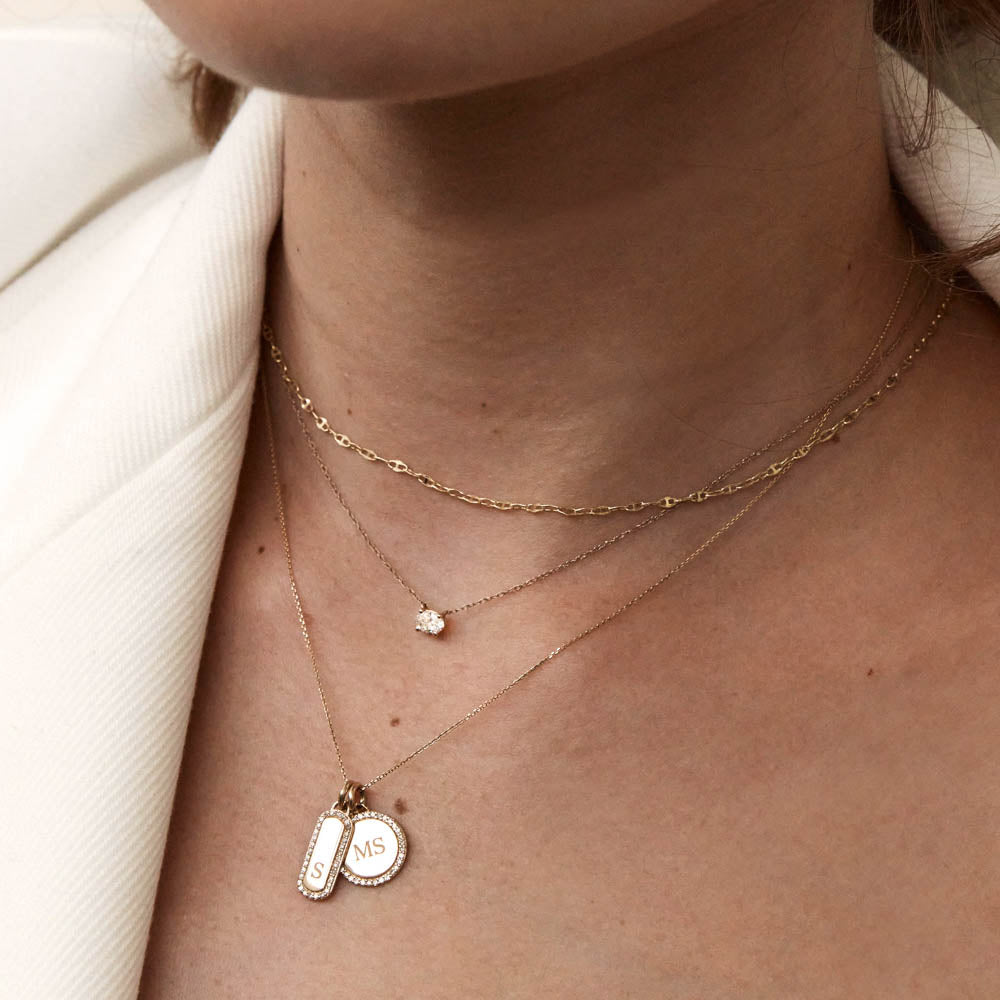 0.20ct Lab Grown Diamond Oval Pendant Necklace in 10k Gold - Elegant Jewelry Gift for Women, Perfect for Anniversary, Birthday & Special Occasions