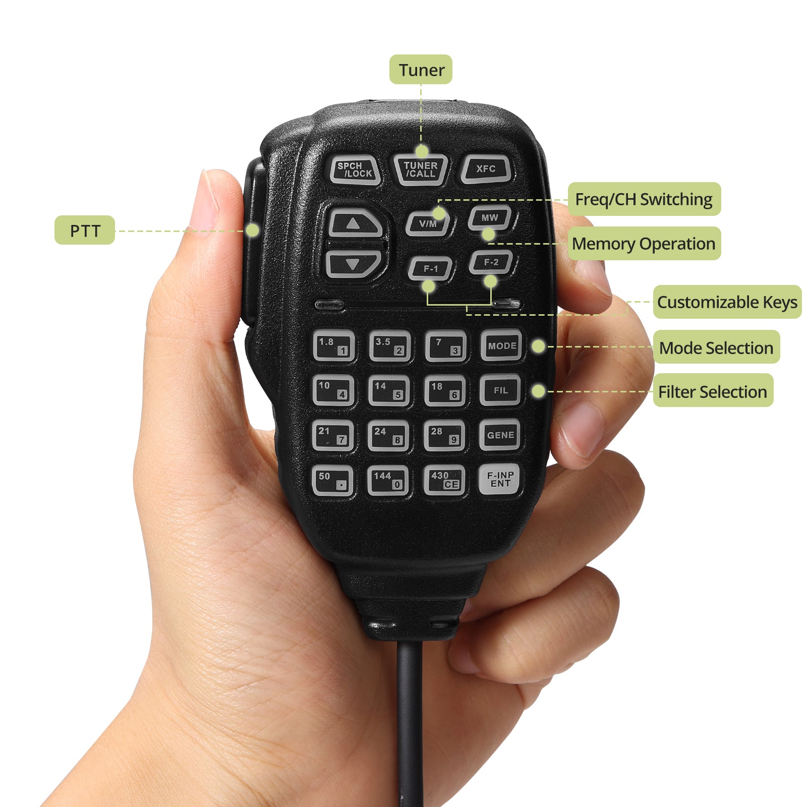 Xiegu Original Microphone for X5105 X6100 G90 HF Transceiver - High Quality Ham Radio Accessory for Amateur Radio Operators & Field Communications