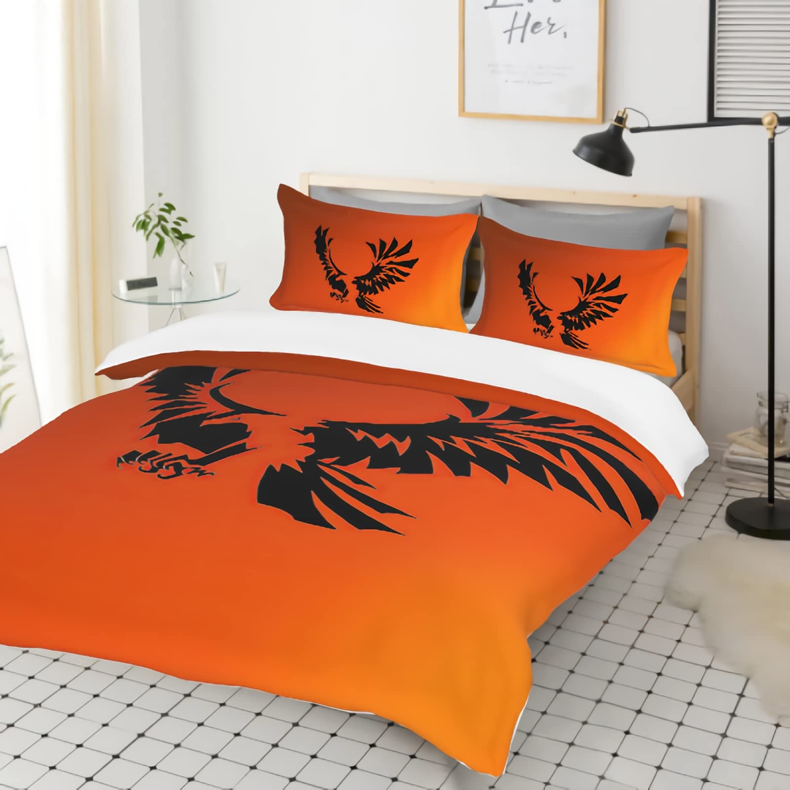GREDBH Full The Eagle Duvet Cover Set - 100% Soft Microfiber 3-Piece Bedding with 2 Pillowcases - Eagle Pattern Comforter Cover (Comforter Not Included) - Perfect for Bedroom Decor, Wildlife Theme Rooms & Cozy Home Styling