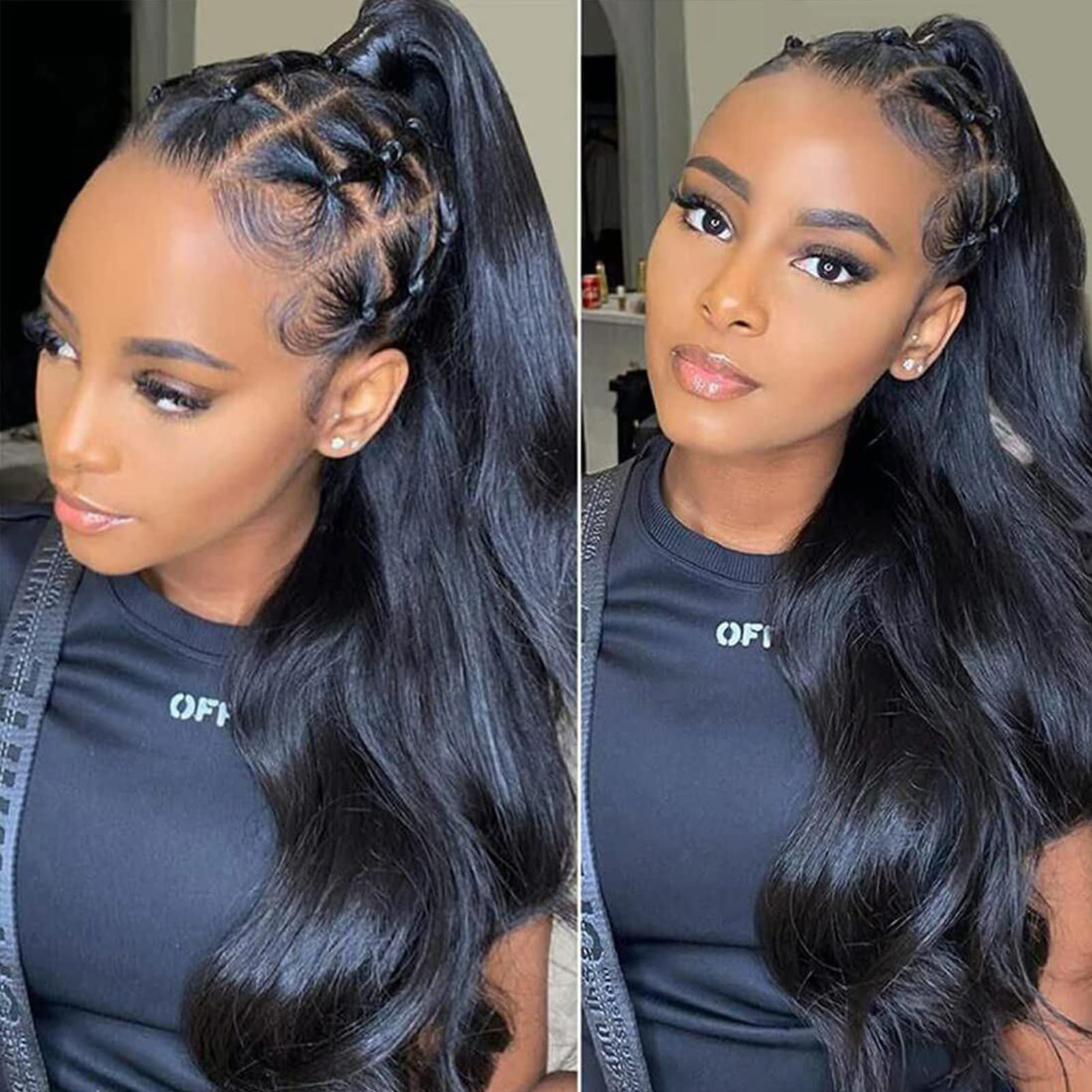 FASHION PLUS 15A Brazilian Human Hair Full Lace Wig - 180% Density Body Wave Real Hair HD Transparent Invisible Lace Front Wig Handmade for Women | Perfect for Daily Wear, Cosplay, Weddings & Special Occasions