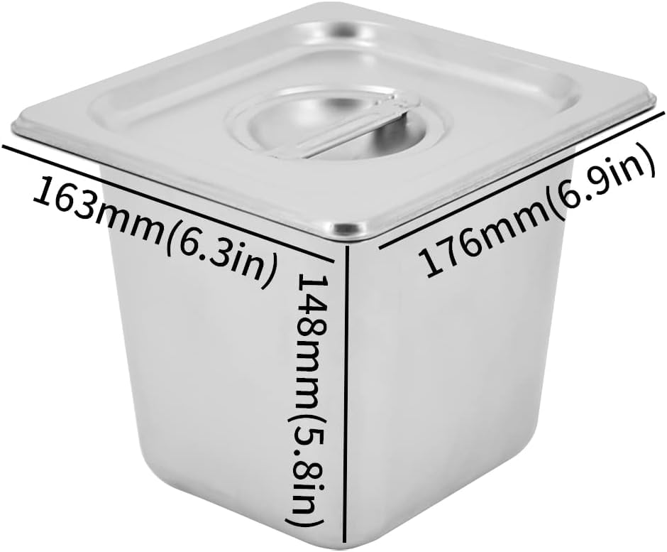 1500W Electric Food Warmer Set - 1/3GN & 1/6GN Bain Marie with Temperature Control | Commercial Buffet Warmer for Soup, Stew & Catering | Perfect for Restaurants, Parties & Events