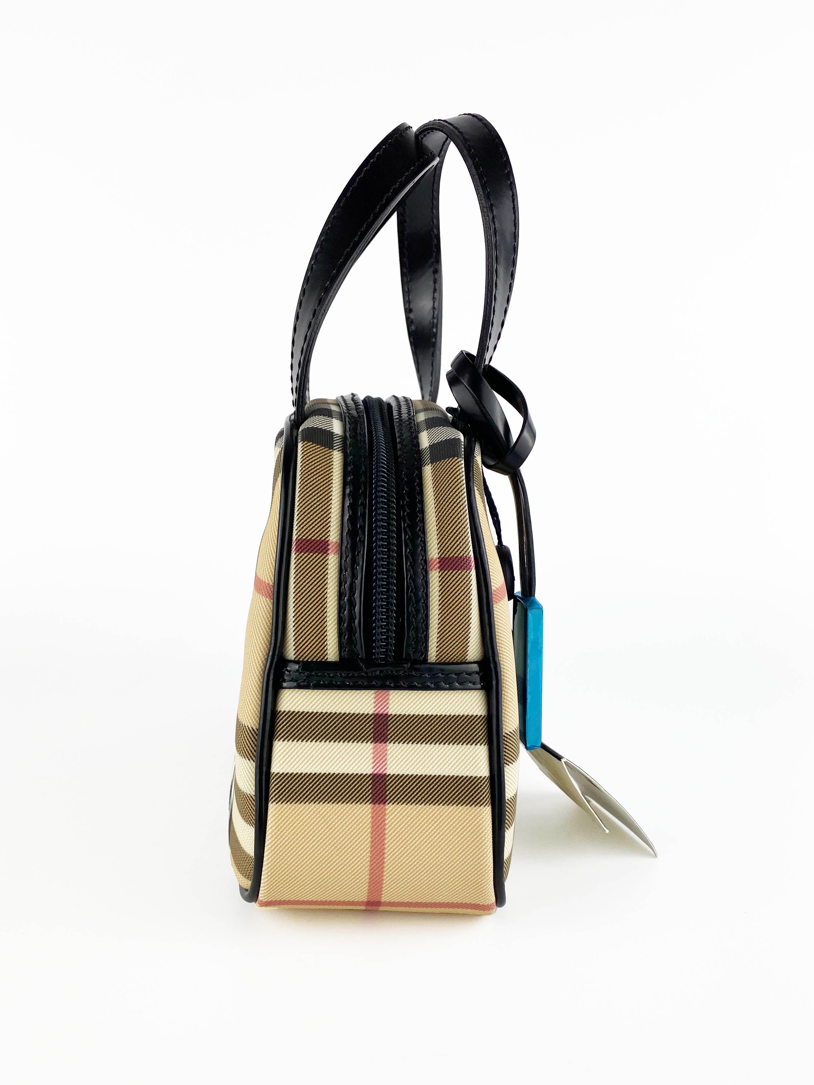 Burberry Mini Haymarket Crossbody Bag - Luxury Leather Shoulder Purse for Women | Perfect for Everyday Use, Date Nights & Travel