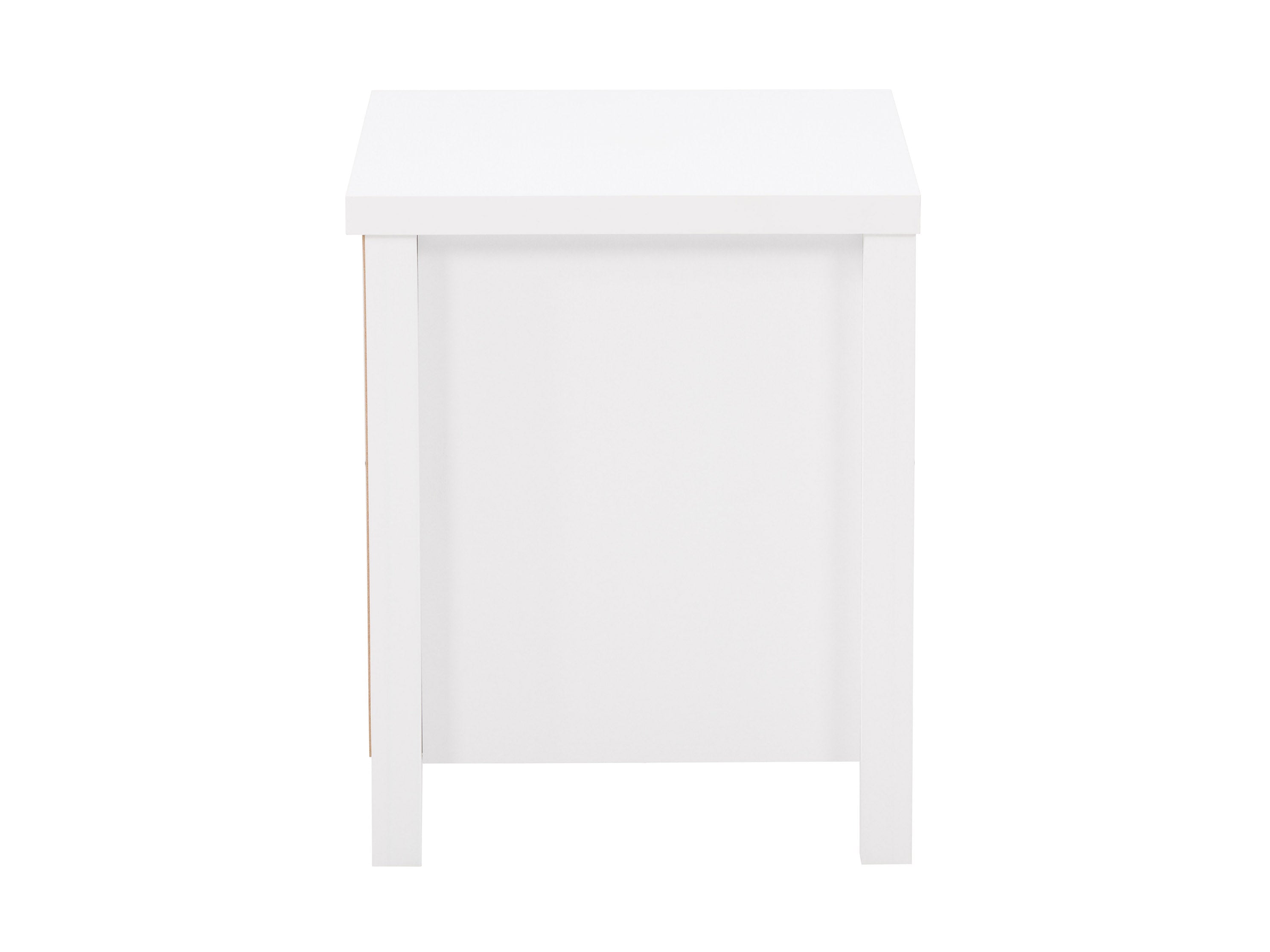 White 2-Drawer Nightstand with Smooth Gliding Drawers - Modern Bedside Table for Bedroom, Living Room, or Office Storage