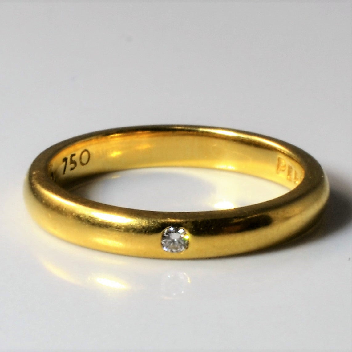 Vintage Tiffany & Co. Elsa Peretti Diamond Band Ring 0.02ct Size 4.5 - Elegant Wedding, Engagement & Anniversary Jewelry Gift for Women
