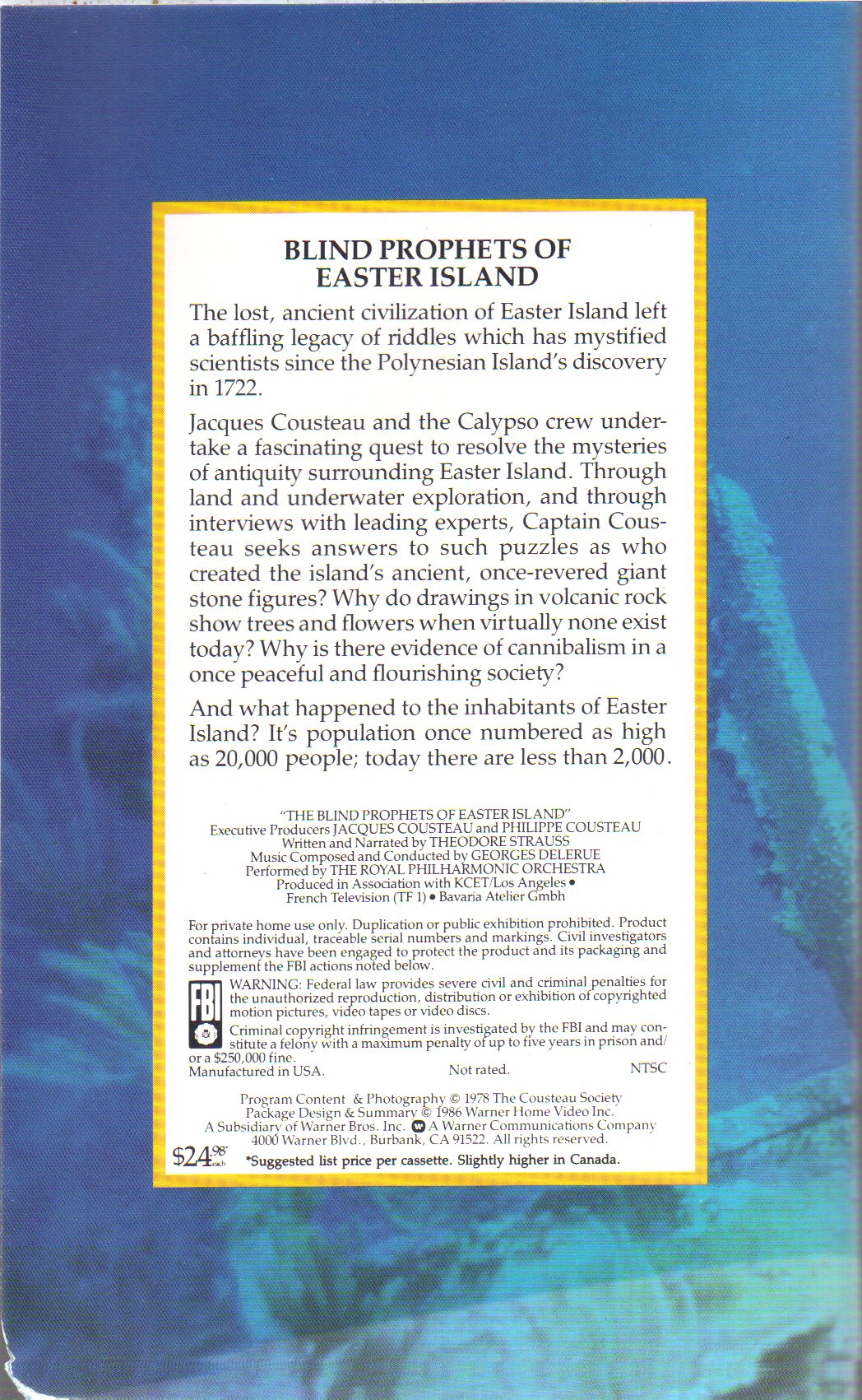 The Cousteau Odyssey 6: Blind Prophets of Easter Island - Adventure Documentary Film | Explore Ancient Mysteries & Marine Life | Perfect for History Buffs & Ocean Lovers