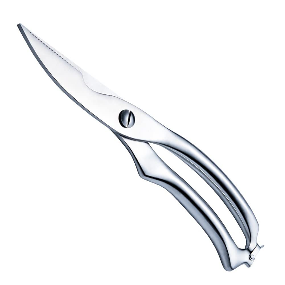 Heavy Duty Stainless Steel Kitchen Shears - Sharp Poultry Scissors for Cutting Chicken, Duck, Fish Bones - Professional Cooking Tool for Butchering, Food Prep & Meal Preparation